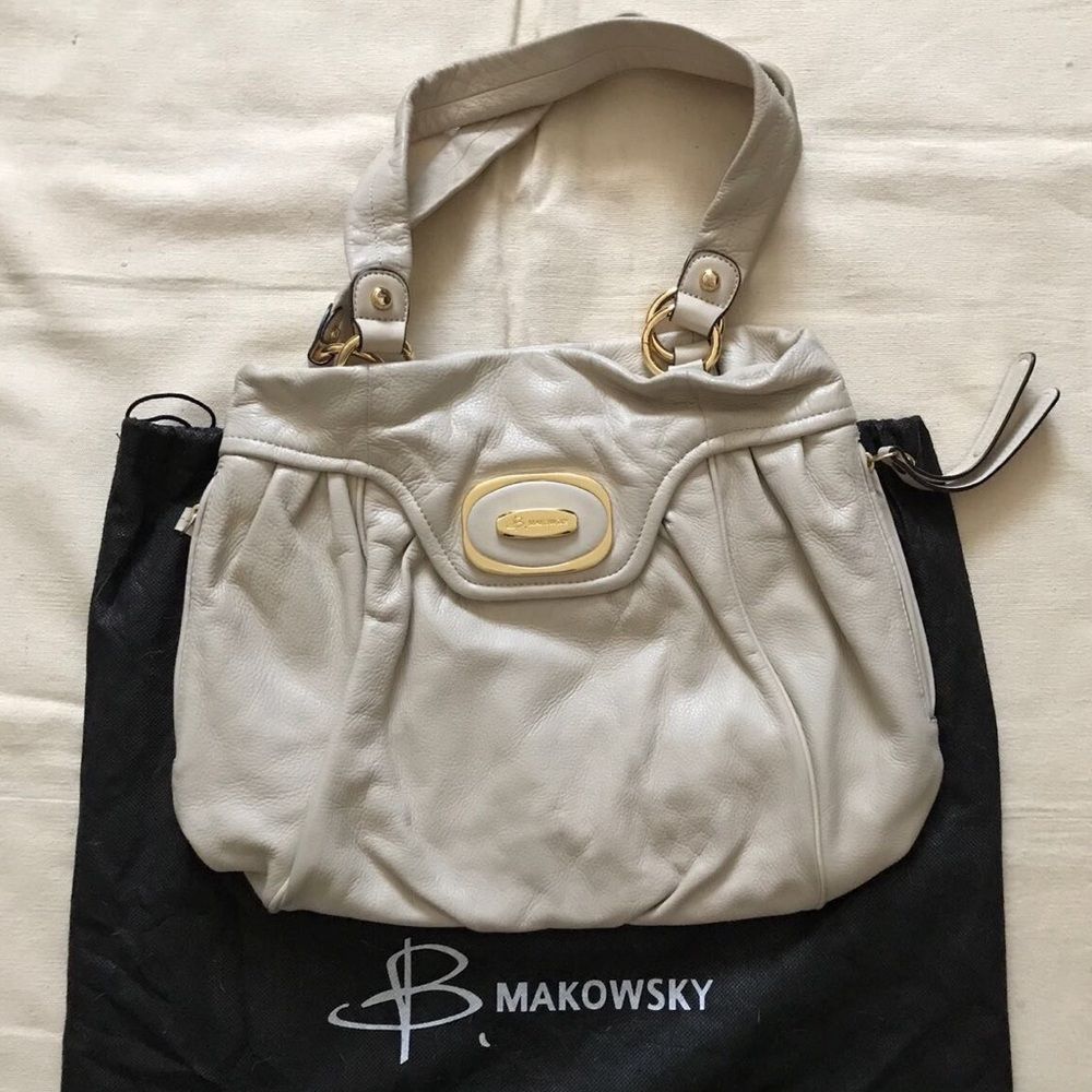 B Markowsky Cream Purse